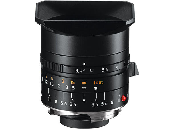 Leica Super-Elmar-M 21mm f/3.4 ASPH Vidvinkel. Filterfatning E46. Svart. 